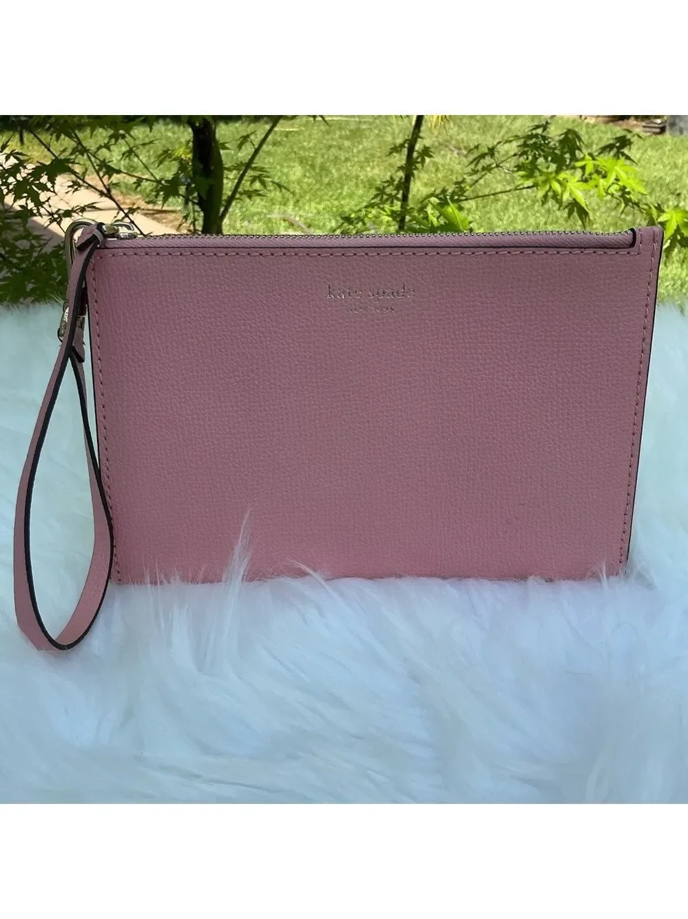 Kate Spade New York Leila Blush Dusty Peony Pink Clutch Wristlet Bag